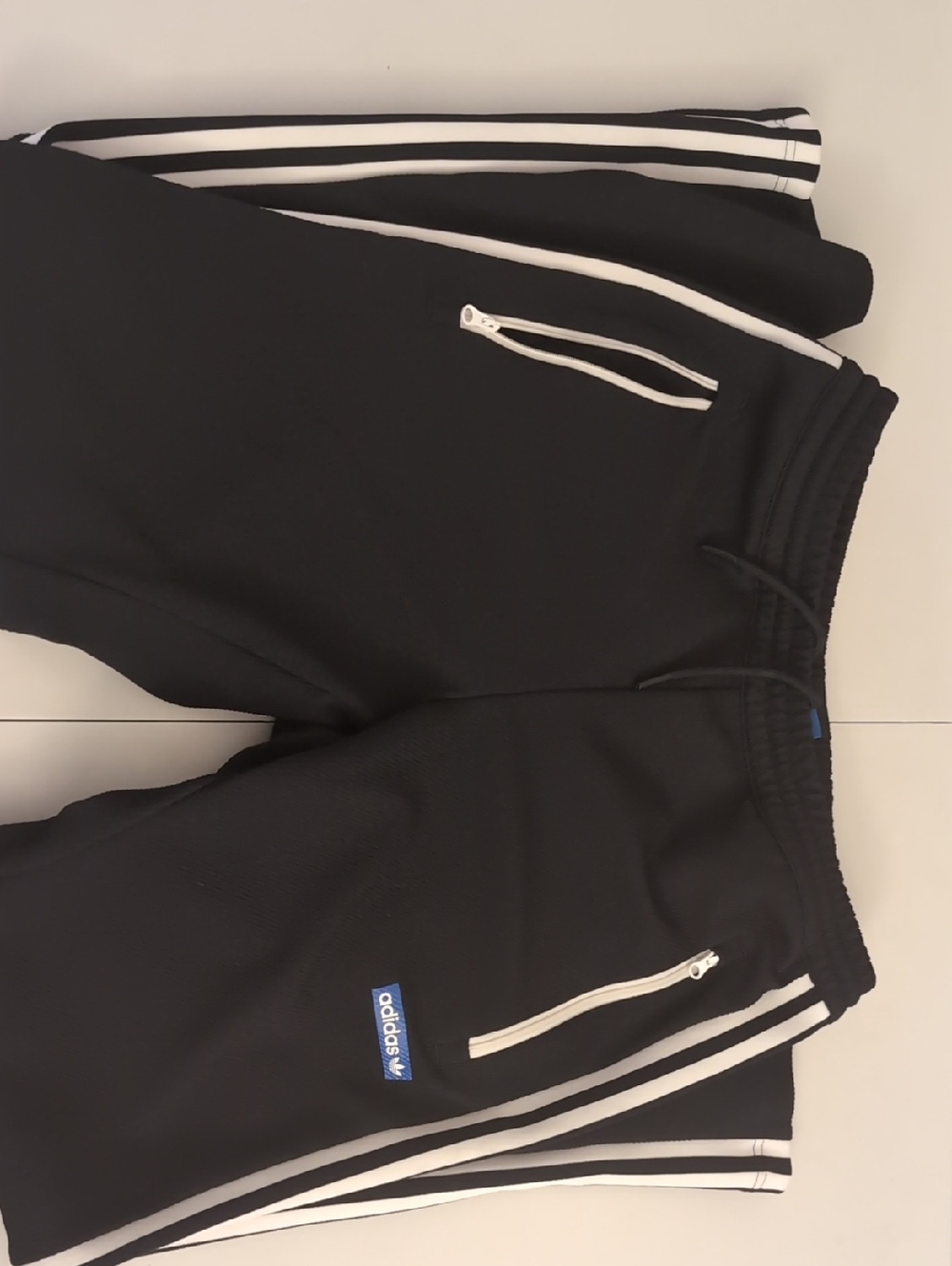 Adidas Dark Blue Track Pants with White Triple Stripes - Picture 2 of 3